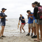 Geology students on the Potomac River.