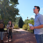 Marc Ghlsen giving a campus tour, Wednesday Oct. 12, 2016. (Photo by Norm Shafer).