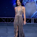 UMW senior Miss Hanover Amanda Lynn Short sparkled in a black and gold dress during the evening-wear segment of the 2017 Miss Virginia Pageant. Photo by Julius Tolentino