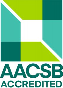 AACSB accreditation logo for the Eagle MBA 4+1 Program.
