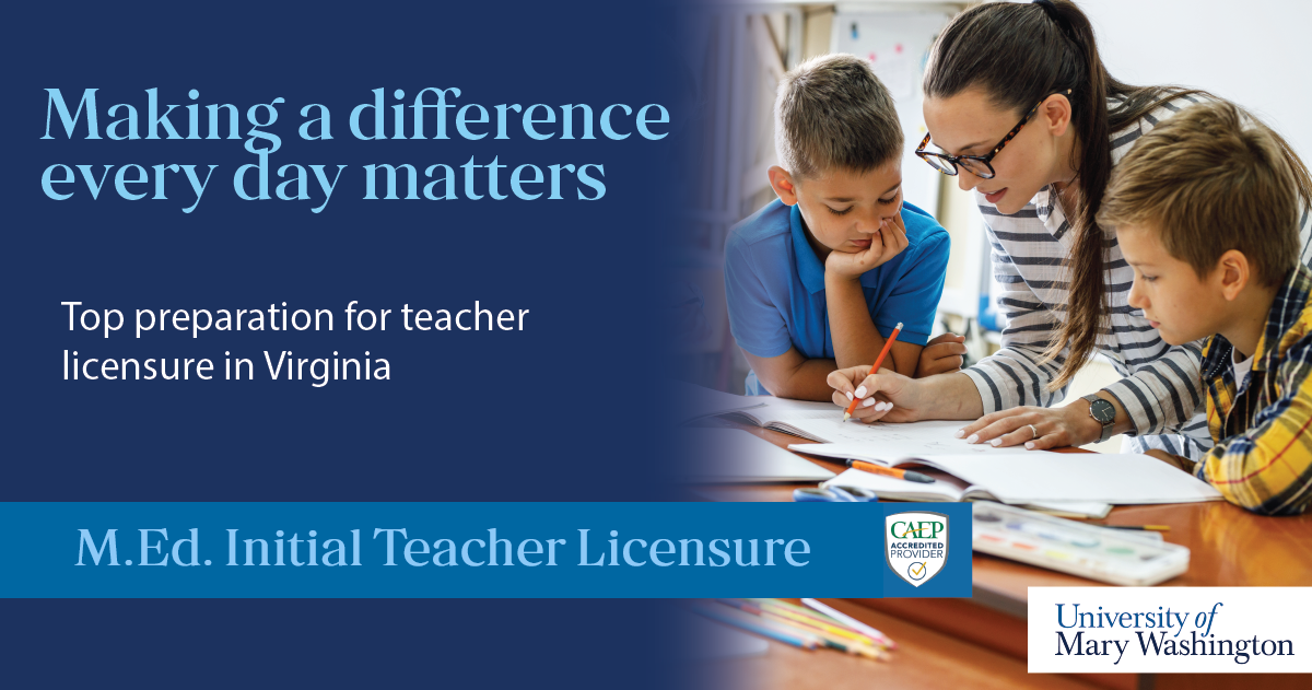 Get started today with M.Ed. initial teacher licensure to start your career in education.