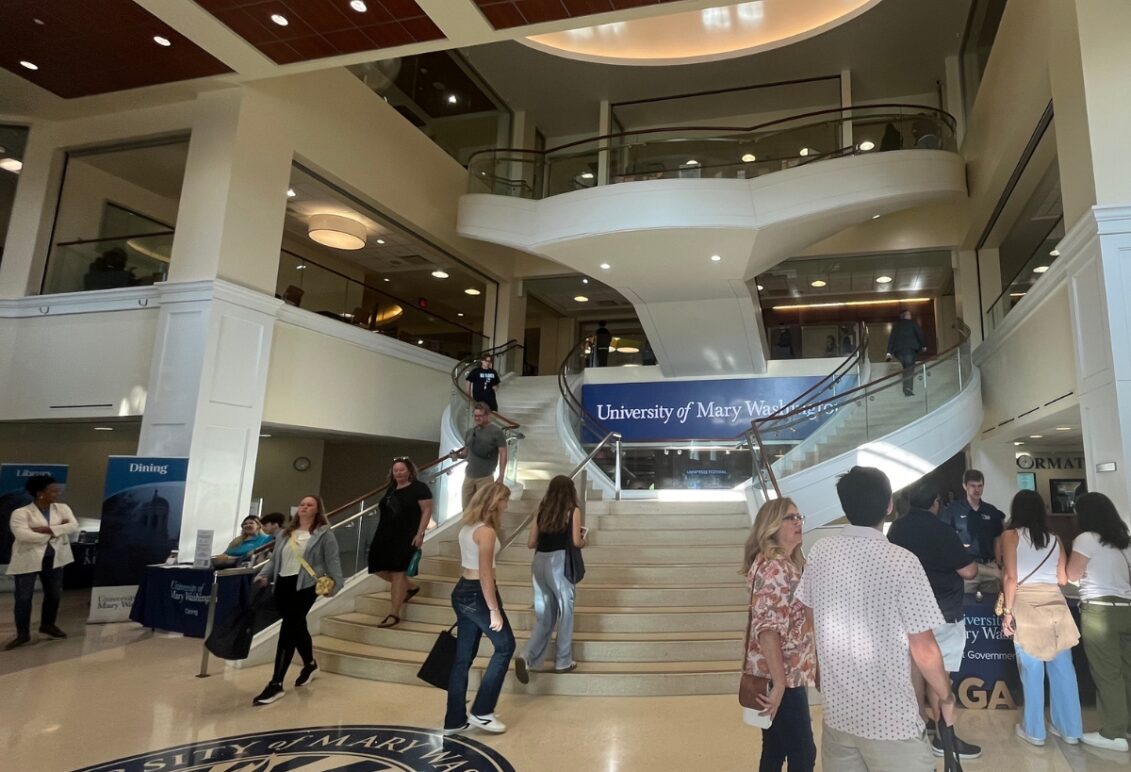 Guests entering Cedric Rucker University Center for check-in.