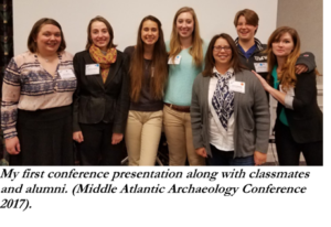 My first conference presentation along with classmates and alumni. (Middle Atlantic Archaeology Conference 2017).
