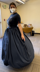 this photo is Evelyn Tillinghast, majoring in History Yarmouth History Center