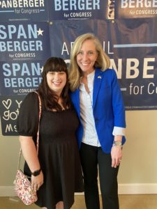 this photo is Olivia Lewis, majoring in Political Science Abigail Spanberger’s Campaign