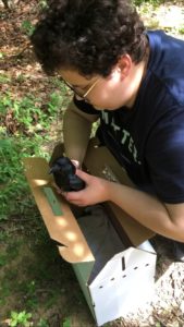 this photo is Megan Edwards, majoring in Conservation Biology Diva Crows