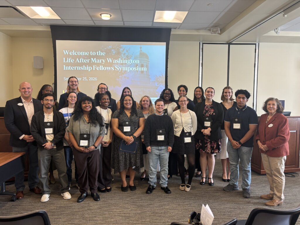 The 2026 cohort of Life After Mary Wash Internship Fellows at the September 2026 Symposium
