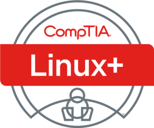 This logo is CompTIA Linux+