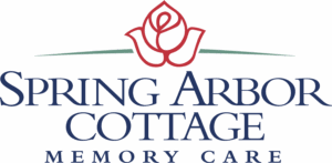 Spring Arbor Cottage Memory Care logo with a line art flower at the top