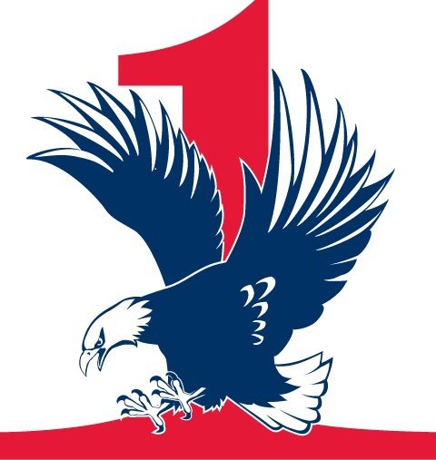 EagleOne card logo: the UMW Eagle in front of the number 1.