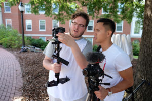 Mason the video dude Wednesday Aug. 24, 2016. (Photo by Norm Shafer).