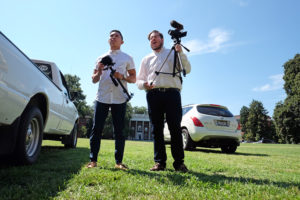 Mason the video dude Wednesday Aug. 24, 2016. (Photo by Norm Shafer).