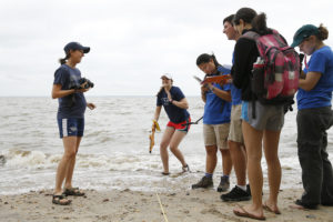 Geology students on the Potomac River.