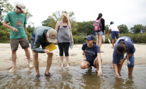 Geology students on the Potomac River.