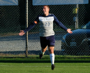 UMW Homecoming, Saturday Oct. 22, 2016. Mens soccer Vs. Wesley. (Photo by Norm Shafer).