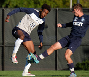 UMW Homecoming, Saturday Oct. 22, 2016. Mens soccer Vs. Wesley. (Photo by Norm Shafer).