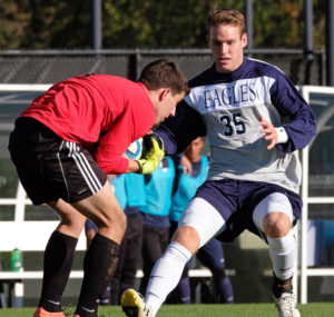 UMW Homecoming, Saturday Oct. 22, 2016. Mens soccer Vs. Wesley. (Photo by Norm Shafer).