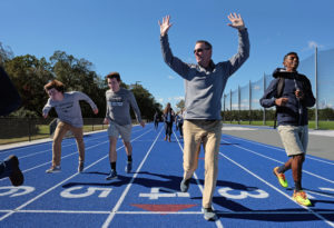 UMW Homecoming, Saturday Oct. 22, 2016. Renovated track and field facility dedication. (Photo by Norm Shafer).