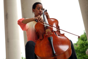 Cellist Bethel Mahoney, a psychology major at UMW, is a standout in the University's Philharmonic Orchestra.