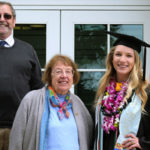 Freshly graduated, Morgan James ’17 poses with family members, including her brother, Harper James ’19 (far left) and grandmother, Christine Harper Hovis '55 (standing to the left of Morgan). Photo by Norm Shafer.
