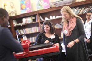 College of Education students demonstrate Makers Space projects for Richmond Mayor Levar Stoney. #UMWMade