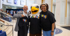 Group photo of Sammy D. Eagles, Troy Paino, and Jaylyn Long during ASPIRE week