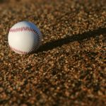 Baseball lying on ground