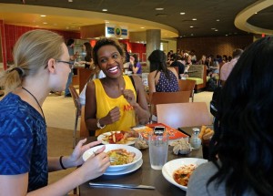 Students eating