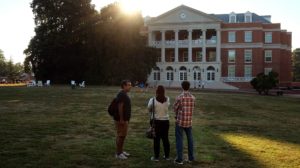 Students in front of the University Center