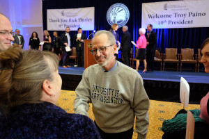 UMW welcomes it's 10th president, Dr. Troy Paino in a ceremony, Friday, February 19, 2016. (Photo by Norm Shafer).