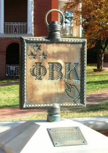 Phi Beta Kappa plaque