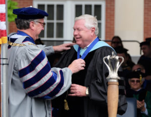 President Hurley presents the Washington Medallion to Martin Wilder.