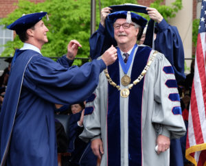 President Hurley receives an honorary degree.