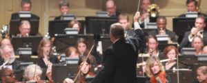 The UMW Philharmonic, led by Dr. Kevin Bartram, will perform in L.A. on Feb. 2, 2018.