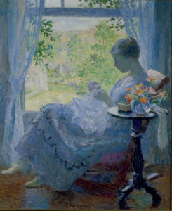 Gari Melchers, Young Woman Sewing, 1919 Oil on canvas
