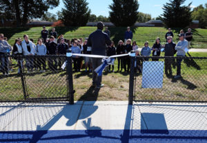 UMW Homecoming, Saturday Oct. 22, 2016. Renovated track and field facility dedication. (Photo by Norm Shafer).