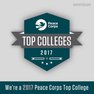 UMW ranks No. 2 among small colleges for Peace Corps volunteers. Thirteen Mary Washington alumni are currently serving across the globe.