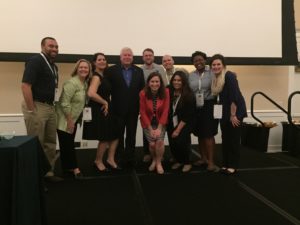 UMW Chief of Staff Martin A. Wilder Jr. poses with current and former UMW Admissions staff.