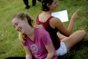 Incoming first-year UMW students shared a special Orientation experience at UMW's Eagle Lake Outpost. Photo by Reza A. Marvashti