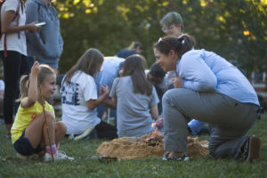 Archaeology workshop on Jefferson Square. Photo by Alex Sakes.