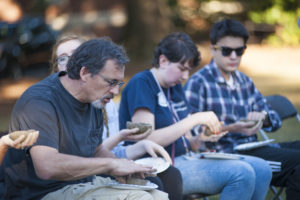 Archaeology workshop on Jefferson Square. Photo by Alex Sakes.