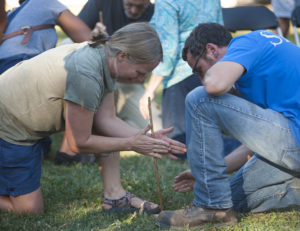 Archaeology workshop on Jefferson Square. Photo by Alex Sakes.