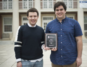 UMW juniors Parker Coon and Gabe Lewis will compete in the National Debate Tournament next month. Photo by Alex Sakes.