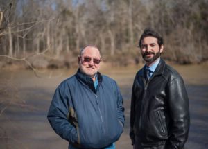 When Woodie Walker '18 (left) wanted to do an oral history project about life on the Rappahannock, he went to UMW history professor Jason Sellers. With the support of the university, they made the project a reality. 