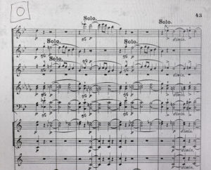 Pages like this one, from lost scores by master composers, are the centerpiece of the Unearthing America's Musical Masterpieces project. Photo by Norm Shafer.