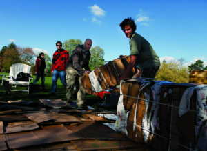 UMW students participate in the Two Dollar Challenge. Launched by Humphrey, it asks students to live on $2 a day to get a better understanding of the effects of poverty. Photo by Norm Shafer.
