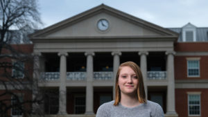 Turner was one of 17 students from Virginia colleges selected to serve on the task force, which encouraged voting. Photo by Norm Shafer.