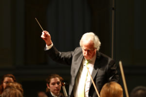 Actor, producer, author Henry Winkler guest starred during the UMW Philharmonic Orchestra's 2017-18 season finale. Photo by Norma Woodward.