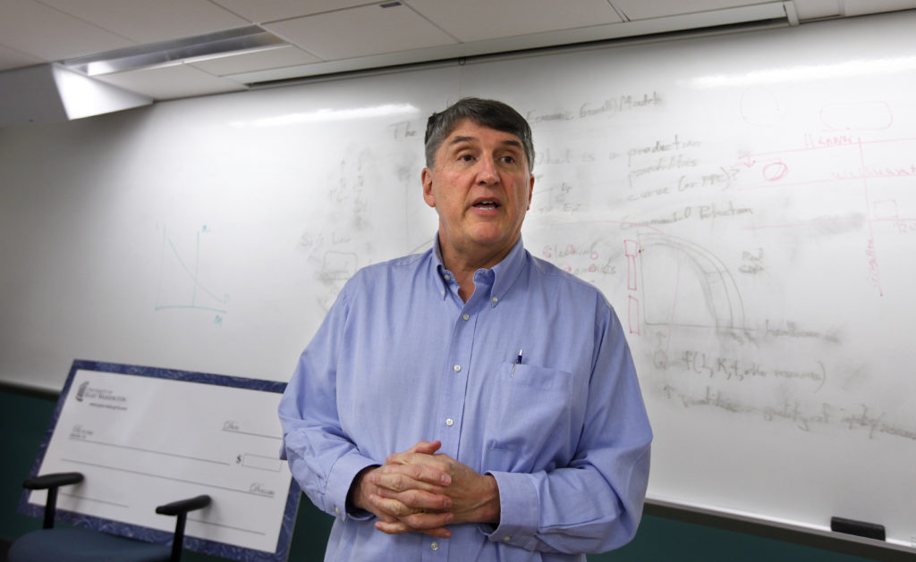 UMW Economics Professor Robert S. Rycroft has won a 2018 Independent Publisher Book Award for The American Middle Class: An Economic Encyclopedia of Progress and Poverty. The two-set encyclopedia released last May was awarded a bronze medal in the reference category. (Norm Shafer).