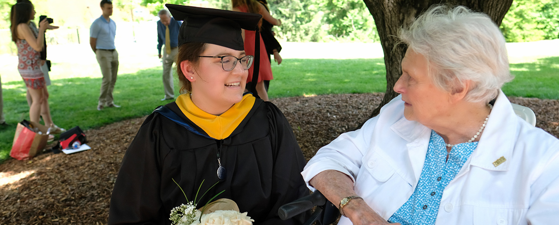 Hannah Belski '18 and great-grandmother Helen Tracy Totura '43